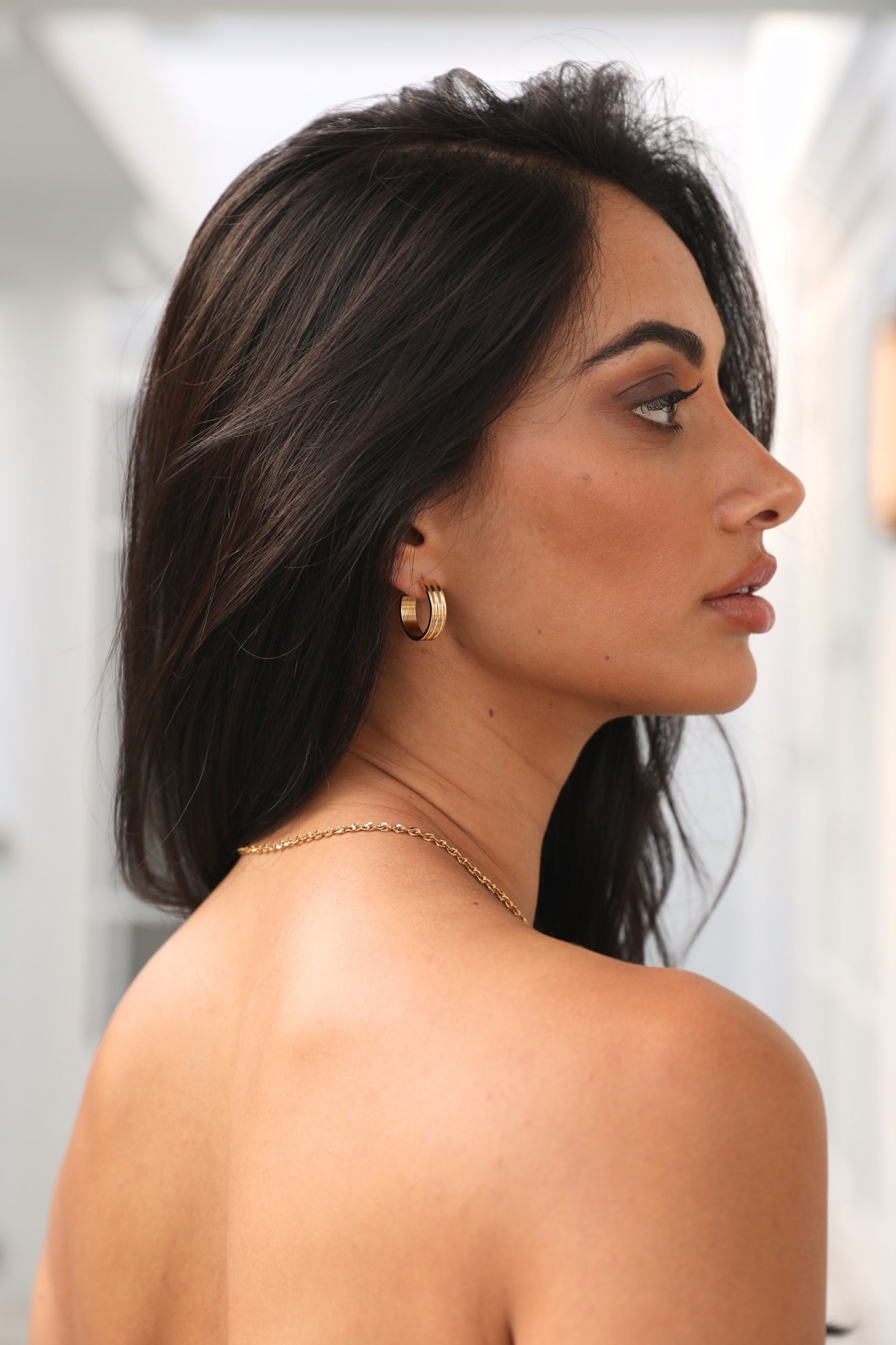 Feine Ohrringe vergoldet mit 18K Gold