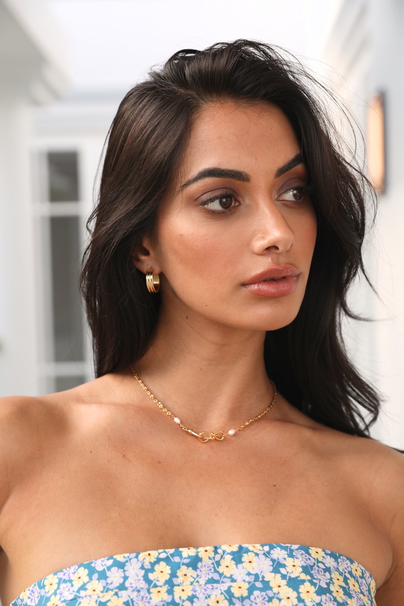 Feine Ohrringe vergoldet mit 18K Gold