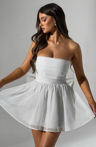 Katrina Mini Dress - Ivory Sparkle