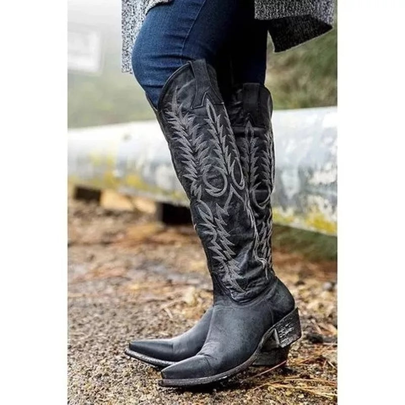 Bottes de cowboy occidentales Old Gringo Mayra jusqu'au genou