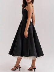 Black Midi Dress in Tulle