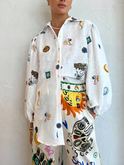 Custom Graffiti Lantern Sleeve Shirt