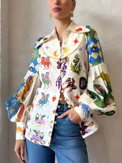 Elegant Balloon Sleeve Shirt