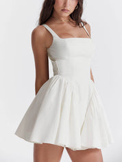 Mini ivory bow dress