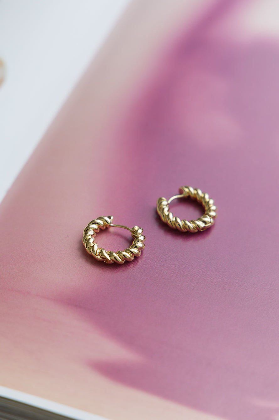 Boucles d'oreilles Times Effervescentes Plaquées Or 18K