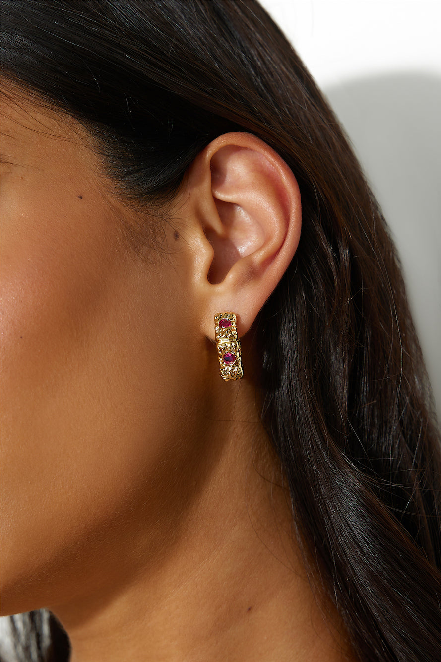 Pendientes Gorg Gems bañados en oro de 18k