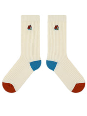 Beautiful socks with embroidered letters