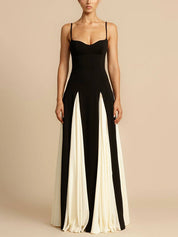 Vestito Maxi Elegance con pannelli in tulle linea A