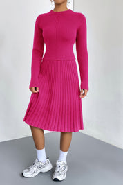 A-Line strikket sweater nederdel sæt