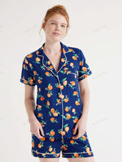Ensemble décontracté cardigan chemise et short à imprimé floral