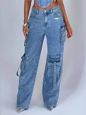 Lave talje lommejeans