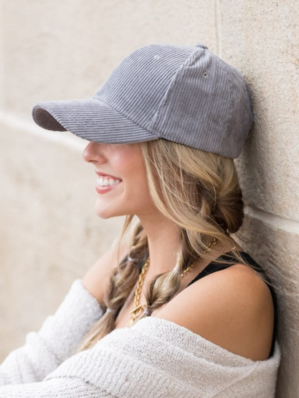 Corduroy Boyfriend Cap