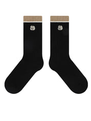 Beautiful socks with embroidered letters