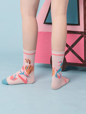 Chaussettes mi-mollet avec motif de dessin animé