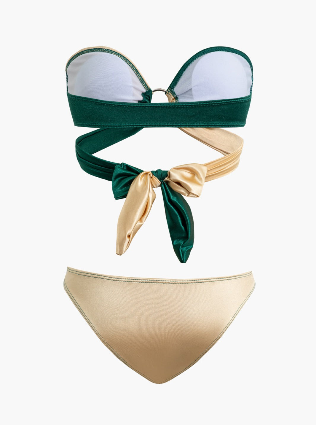 Contrast Knot Bikini-Set