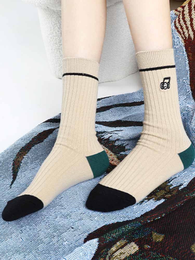 Beautiful socks with embroidered letters