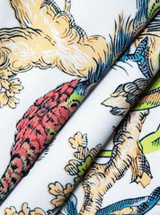 Påfugleprint mavekontrol ét-stykke badedragt