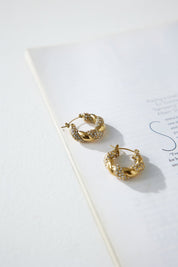 Orecchini Amante di Cristallo Placcati in Oro 18k Oro
