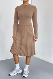 A-Line strikket sweater nederdel sæt