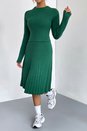 A-Line strikket sweater nederdel sæt