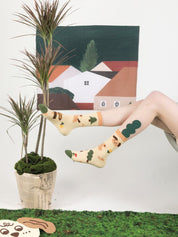Medias de algodón con estampado de gatito lindo dibujo animado
