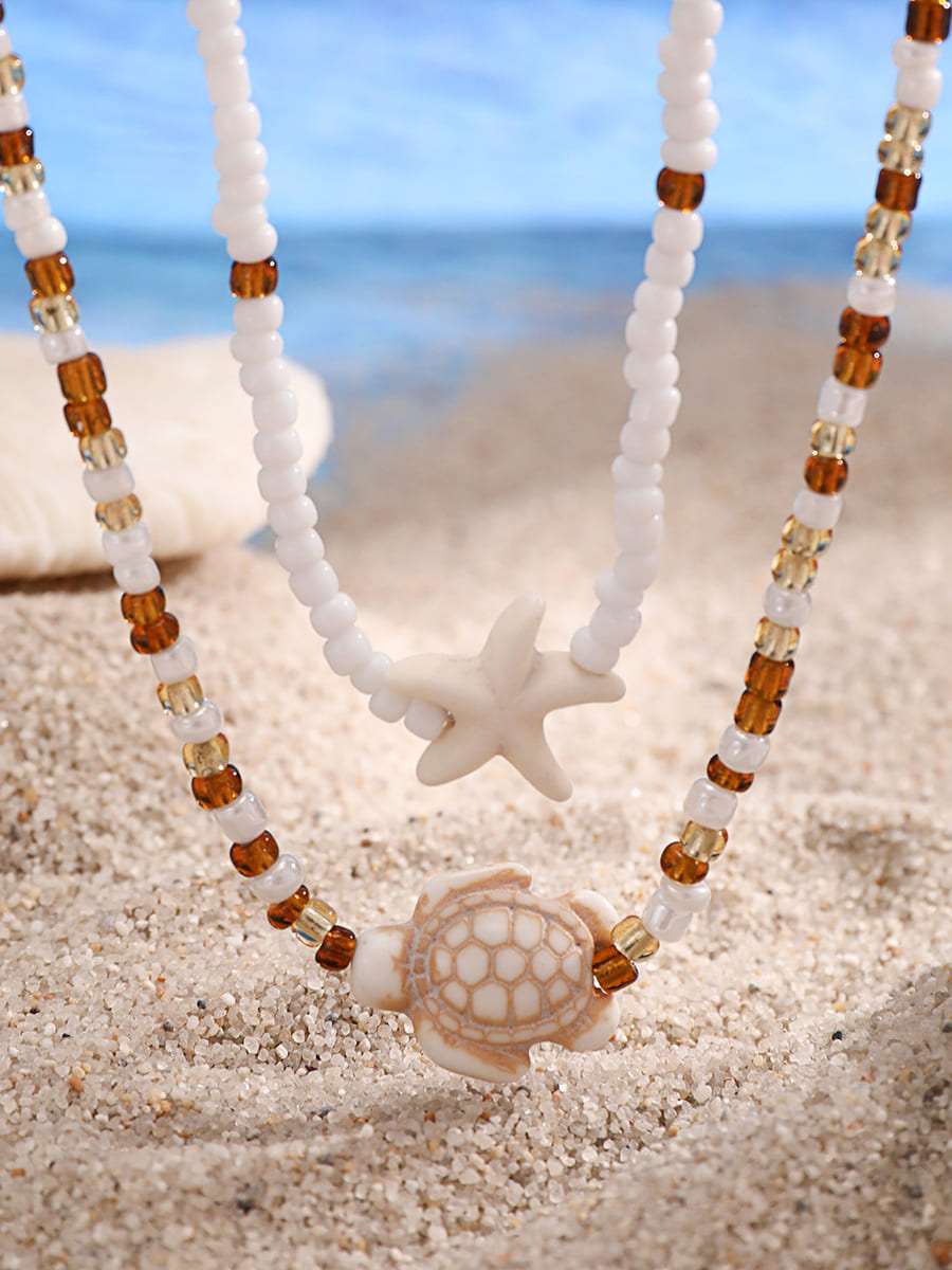 Collana con conchiglia a stella marina da spiaggia