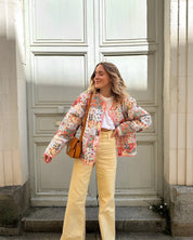 Patchwork Pattern Printed Jacket