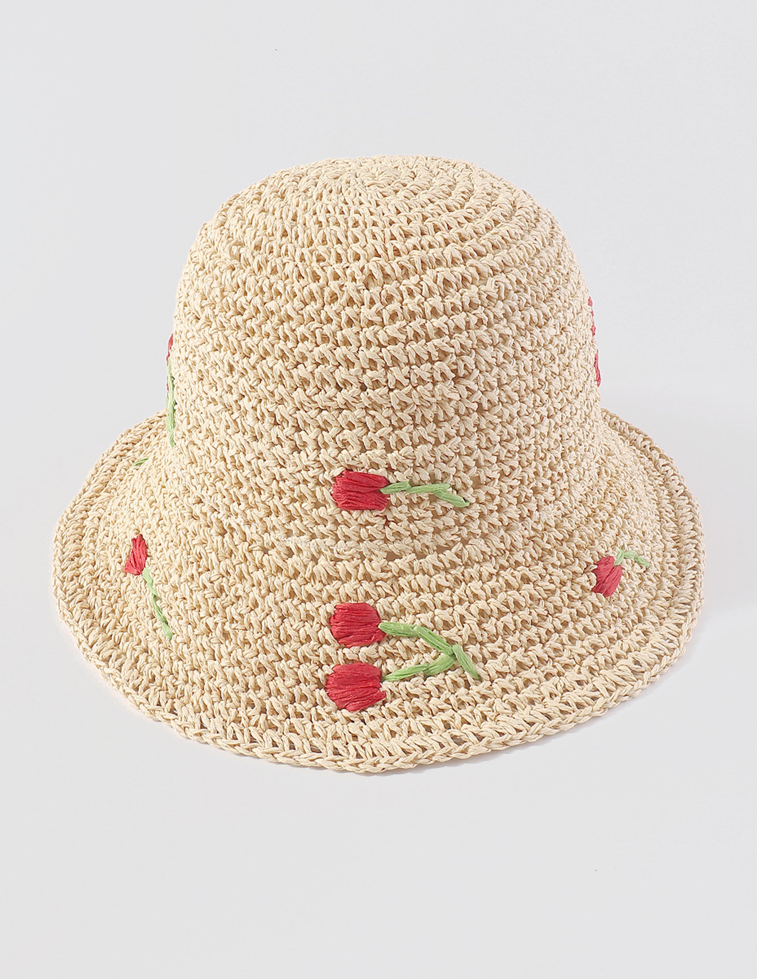 Chapeau bob en tissu à fleurs