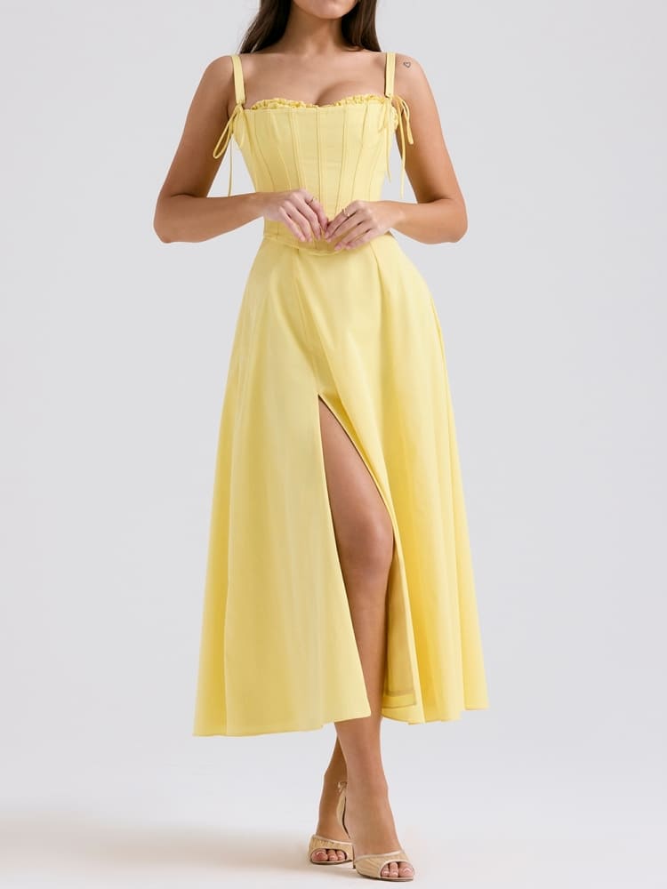 Abito midi estivo in cotone Sunshine