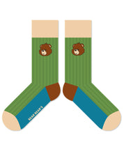 Baumwollsocken mit Bärenalphabet-Cartoon-Motiv