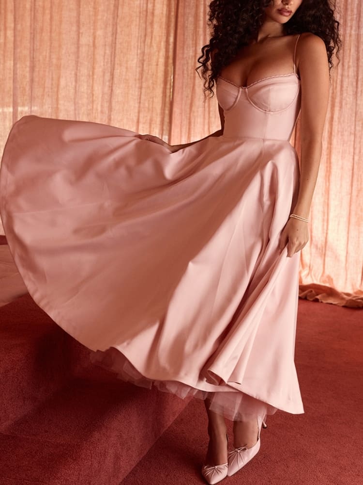 Pink Ballerina Midi Dress