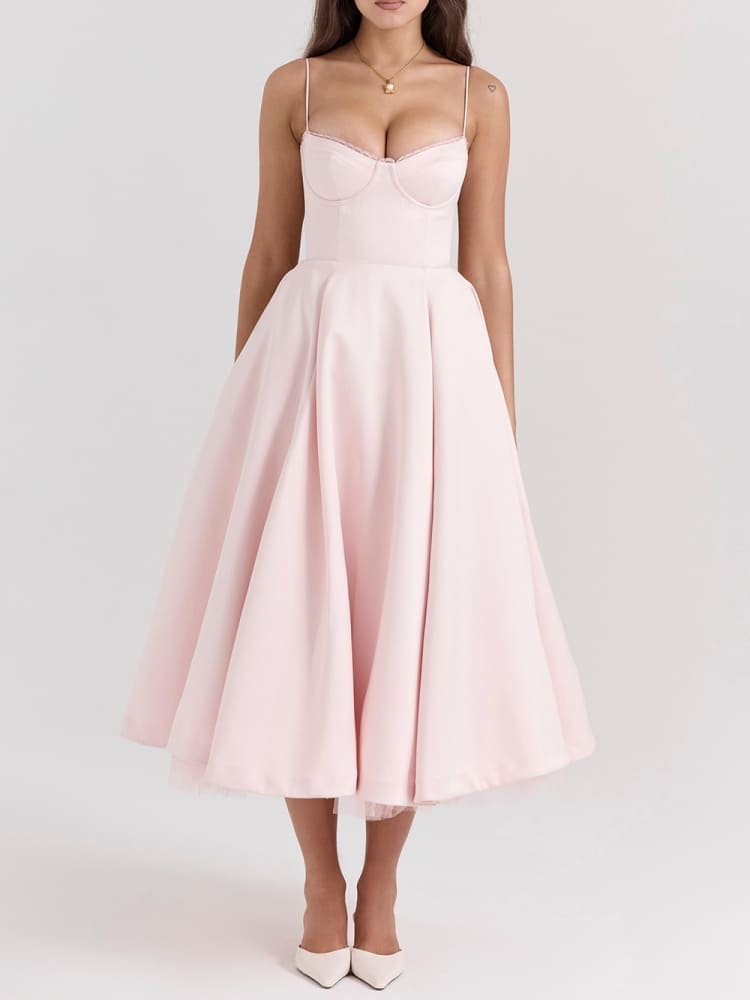 Pink Ballerina Midi Dress