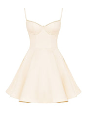 Mini vintage cream tulle dress