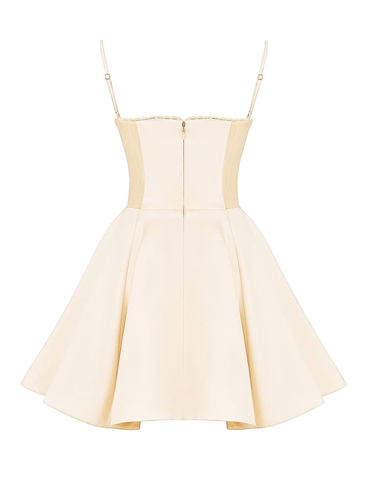 Mini vintage cream tulle dress