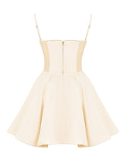 Mini vintage cream tulle dress